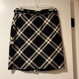 Talbots plaid skirt with belt